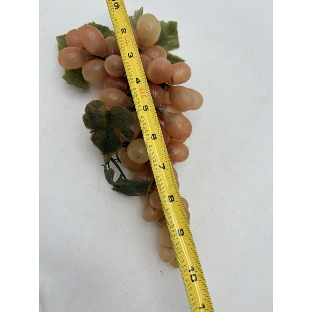 Vintage Rubber Grapes Clusters Lot 3 Red Green Amber Faux Fruit Kitchen Decor